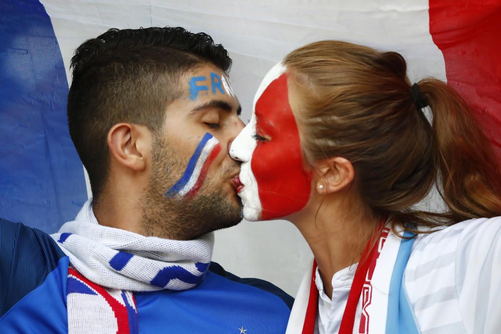 Las aficiones calientan el Alemania-Francia