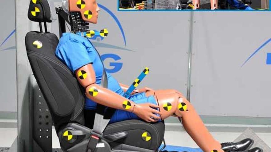 Uno de los "dummies" que utiliza el CTAG en las pruebas de choque.