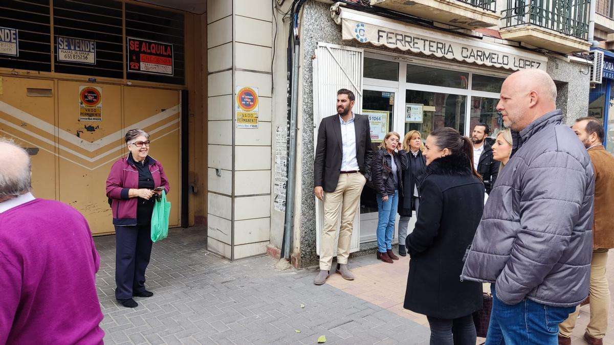 José Ángel Antelo, durante sus reuniones con los comerciantes de Espinardo