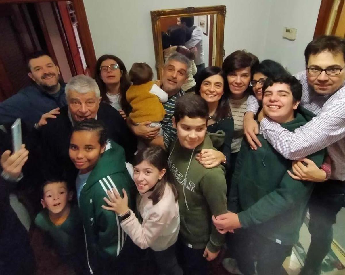 Antonio con su familia el Día de Reyes