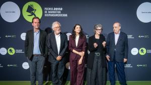 Los finalistas del premio Aena posan antes del fallo del galardón
