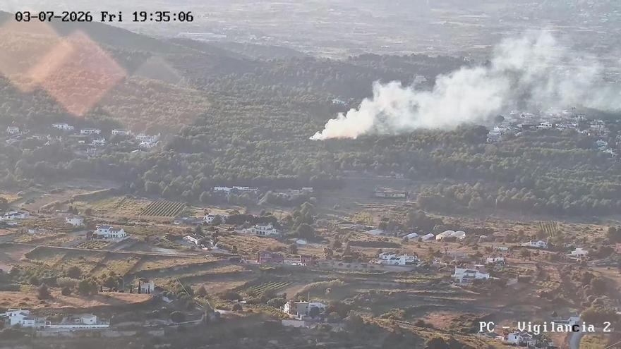 Declarado un nuevo incendio en Xàbia: el segundo en la misma pinada en ocho días