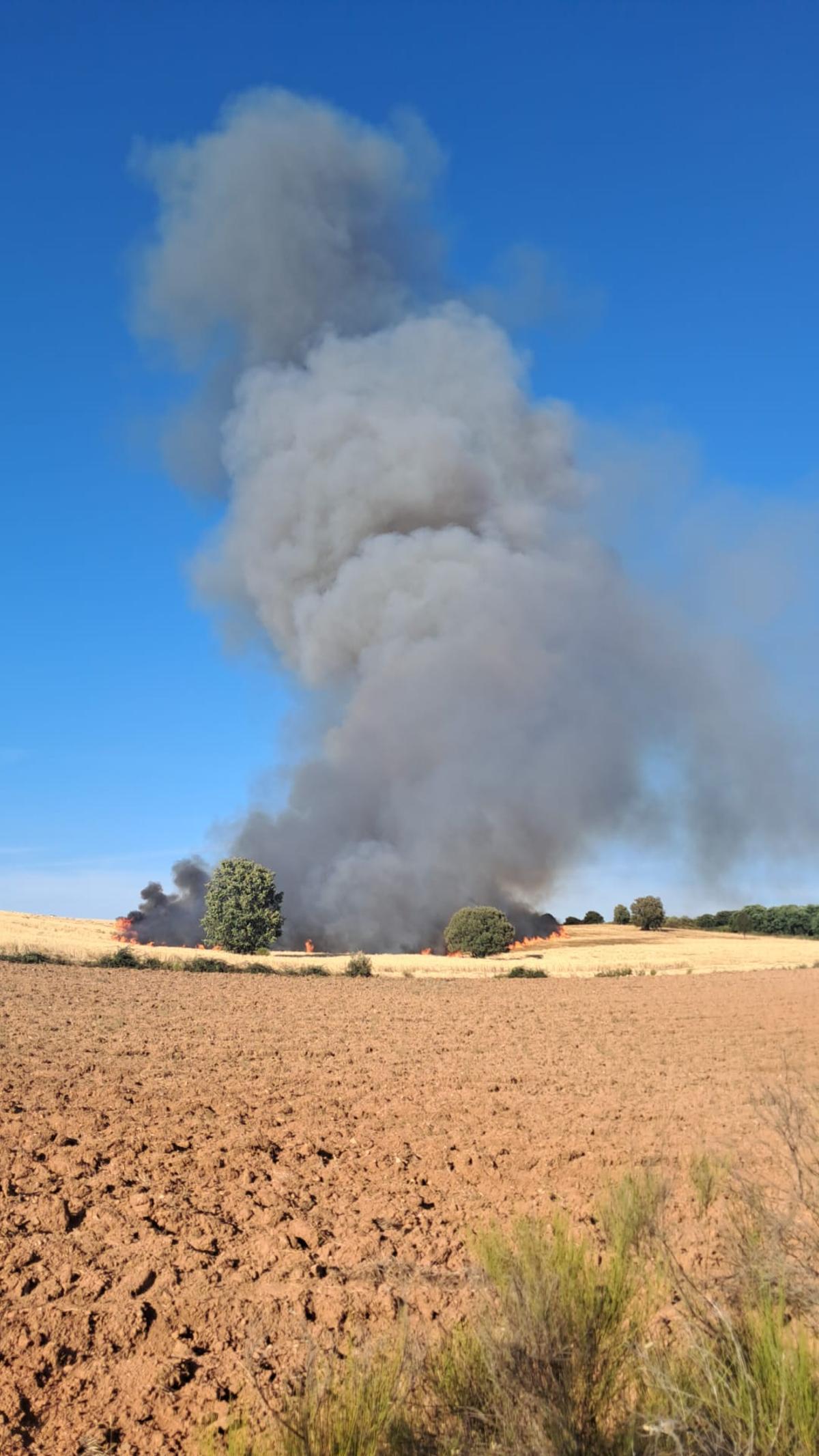 Momento del inicio del fuego de Rábano de Aliste