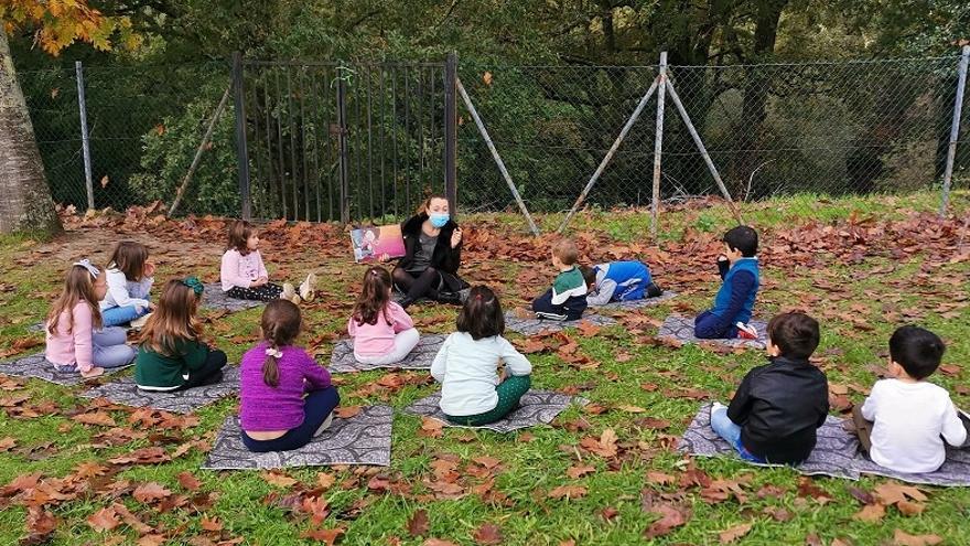 Jéssica Rodríguez en una clase al aire libre.