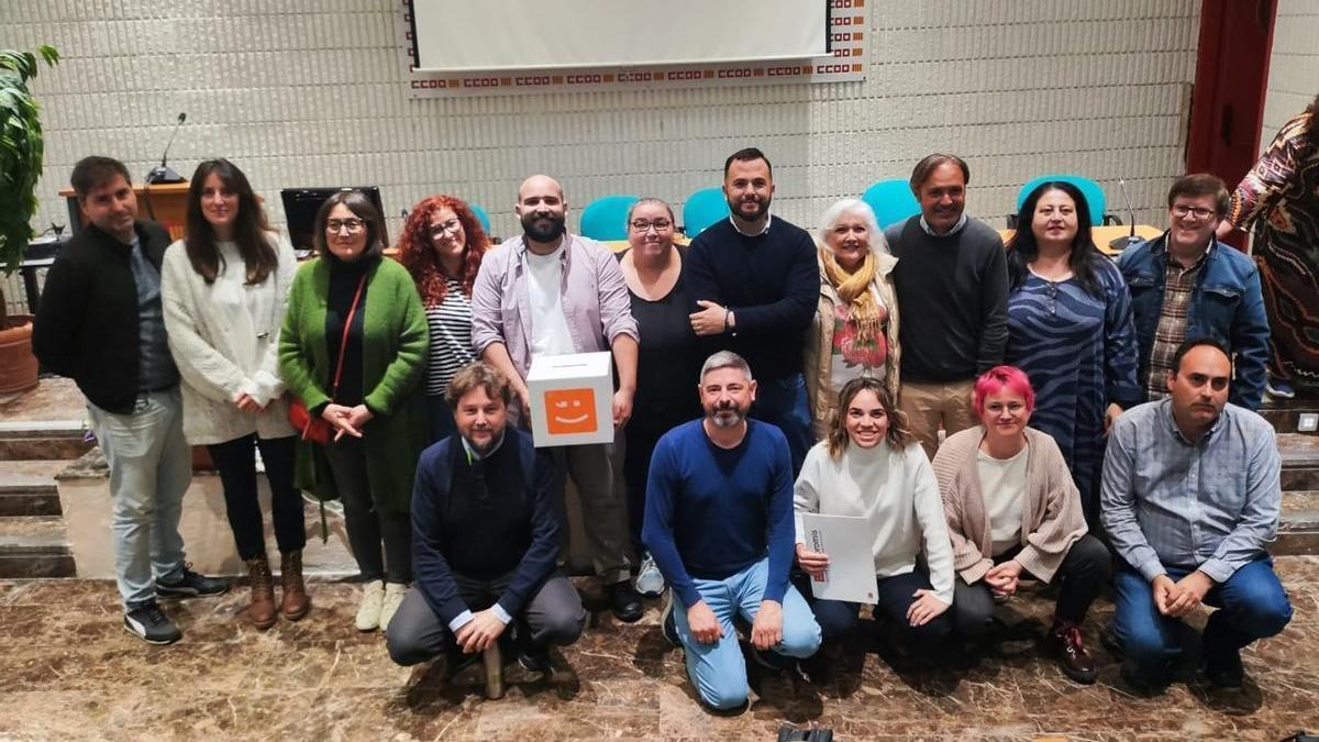 Miembros de la Executiva de Compromís en Alicante en 2024