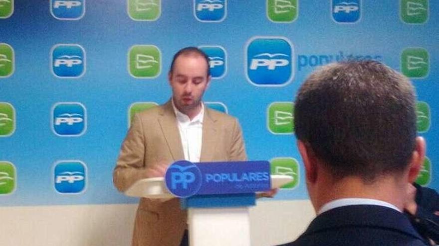 Pablo Onís, en el congreso del PP naveto celebrado el viernes.