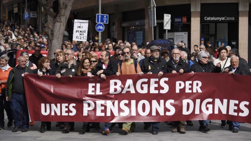 Capçalera de la darrera manifestació a Manresa