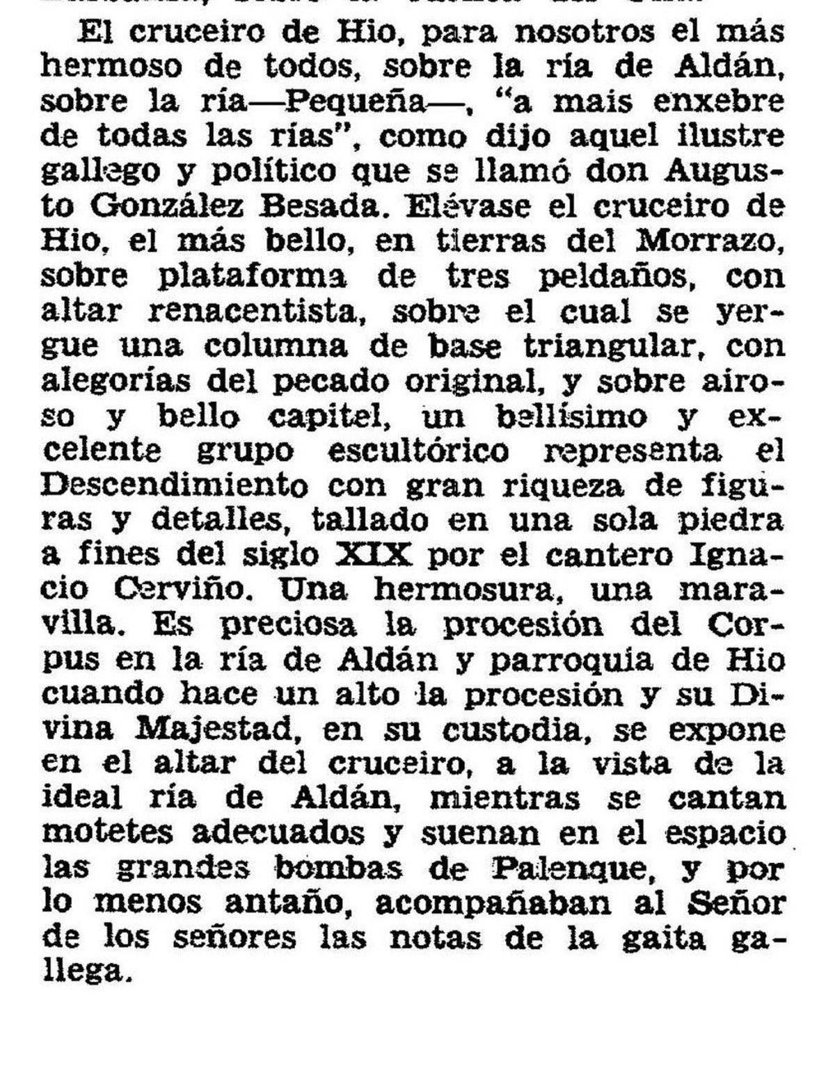 A presenza do escultor no Hío entre 1869 e 1872