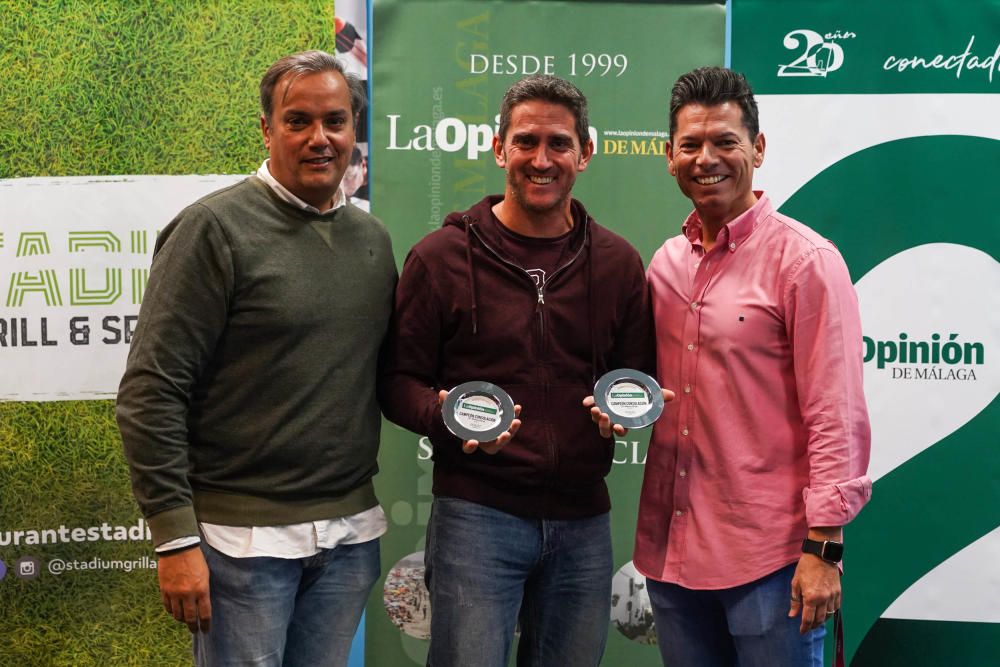 Entrega de los premios a los ganadores del V Torneo de Pádel de La Opinión de Málaga.