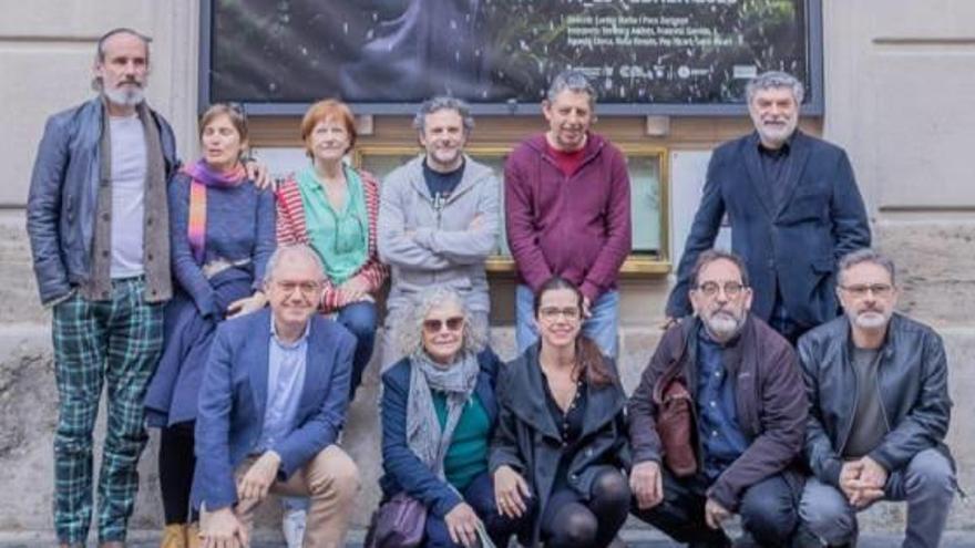 El equipo de la obra y responsables del IVC y TNC.