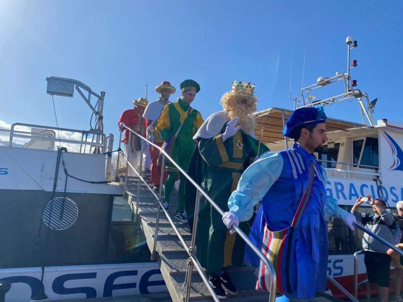 Los Reyes Magos desembarcan en La Graciosa