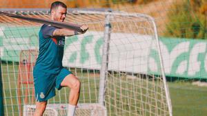 De Tomás, en la pretemporada con el Espanyol