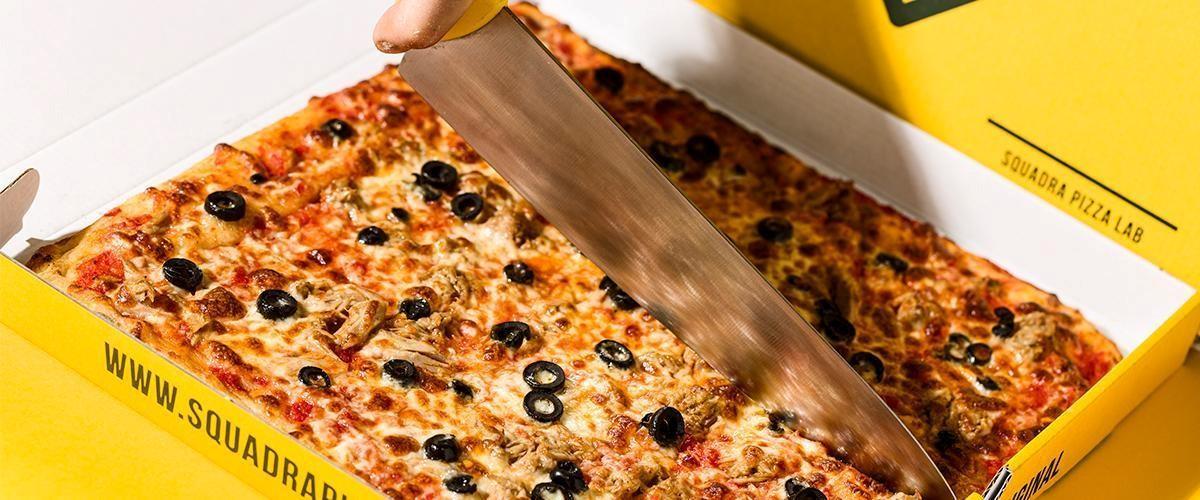 Una pizza de Squadra Pizza Lab.