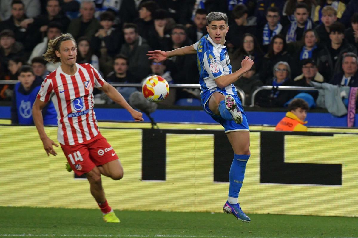 El Dépor cae con orgullo en el partido de Copa contra el Atlético de Madrid en Riazor