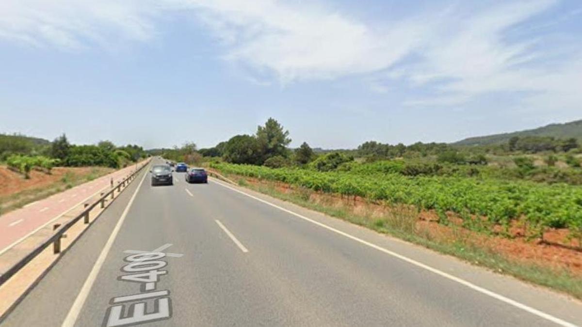 Carretera Ibiza a Sant Miquel.
