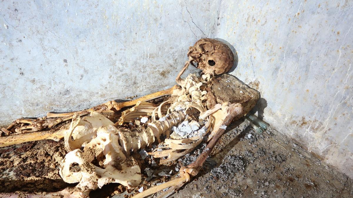 Un investigador valenciano encuentra una momia en Pompeya