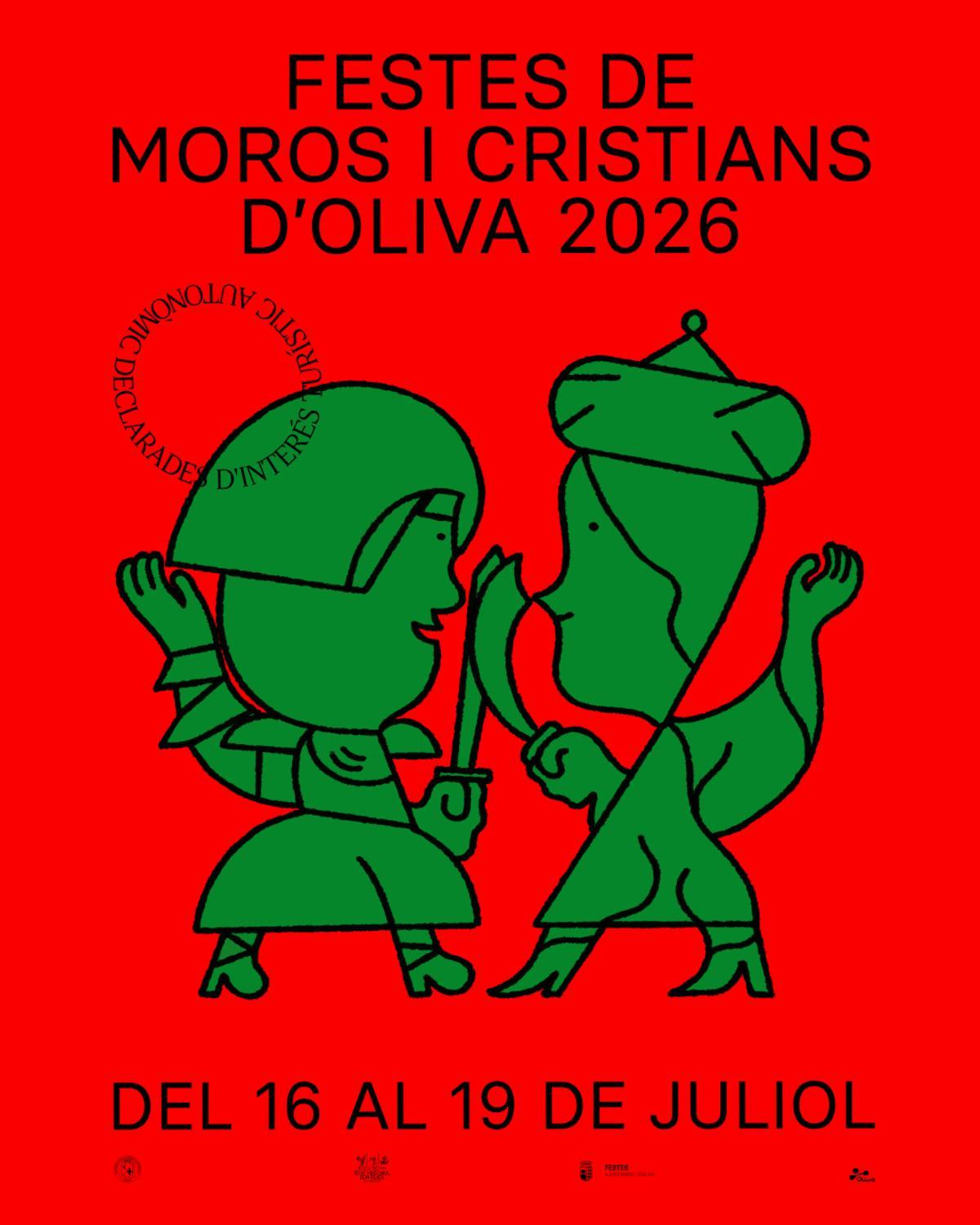 Cartel de las fiestas de Moros i Cristians de Oliva.