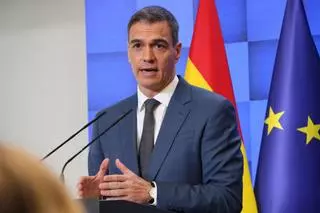 El presidente de España, Pedro Sánchez, este miércoles en La Moncloa