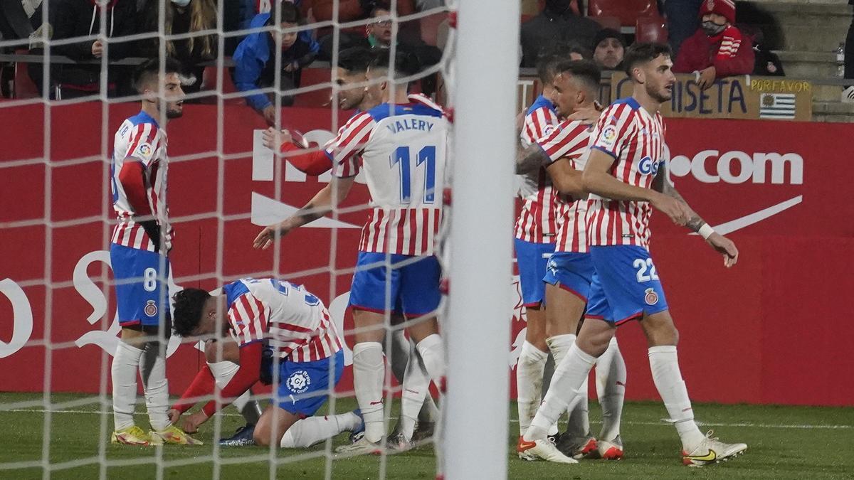 La victòria del Girona contra el Burgos a Montilivi en imatges