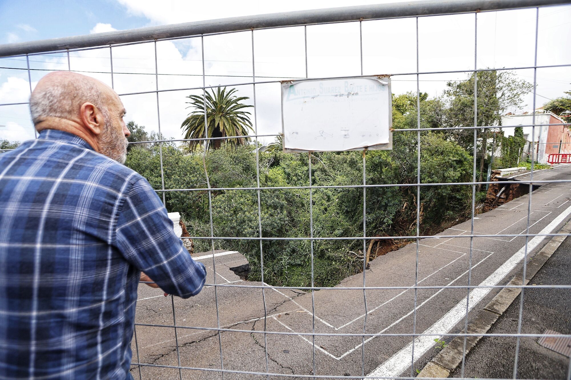 Derrumbe de un puente en Tacoronte