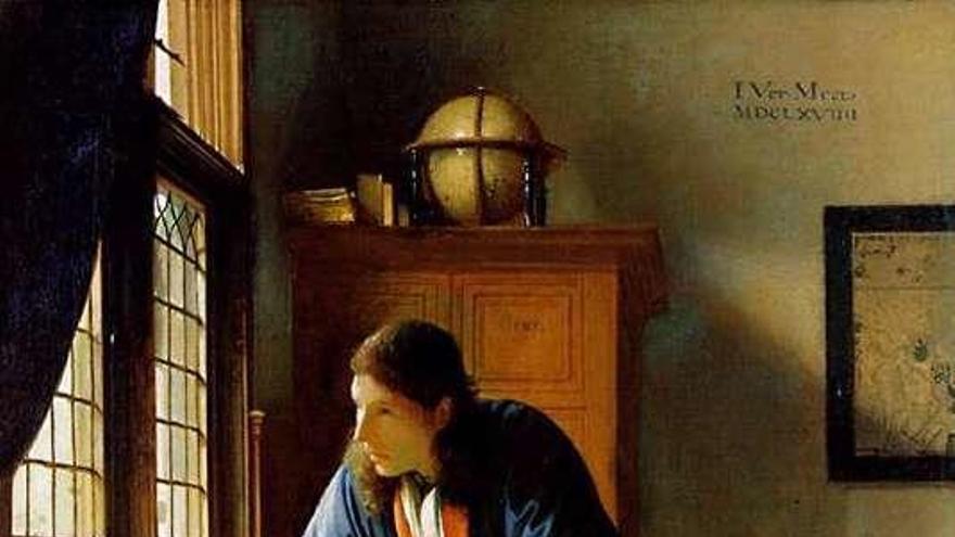 &quot;El geógrafo&quot;, cuadro de Johannes Vermeer.