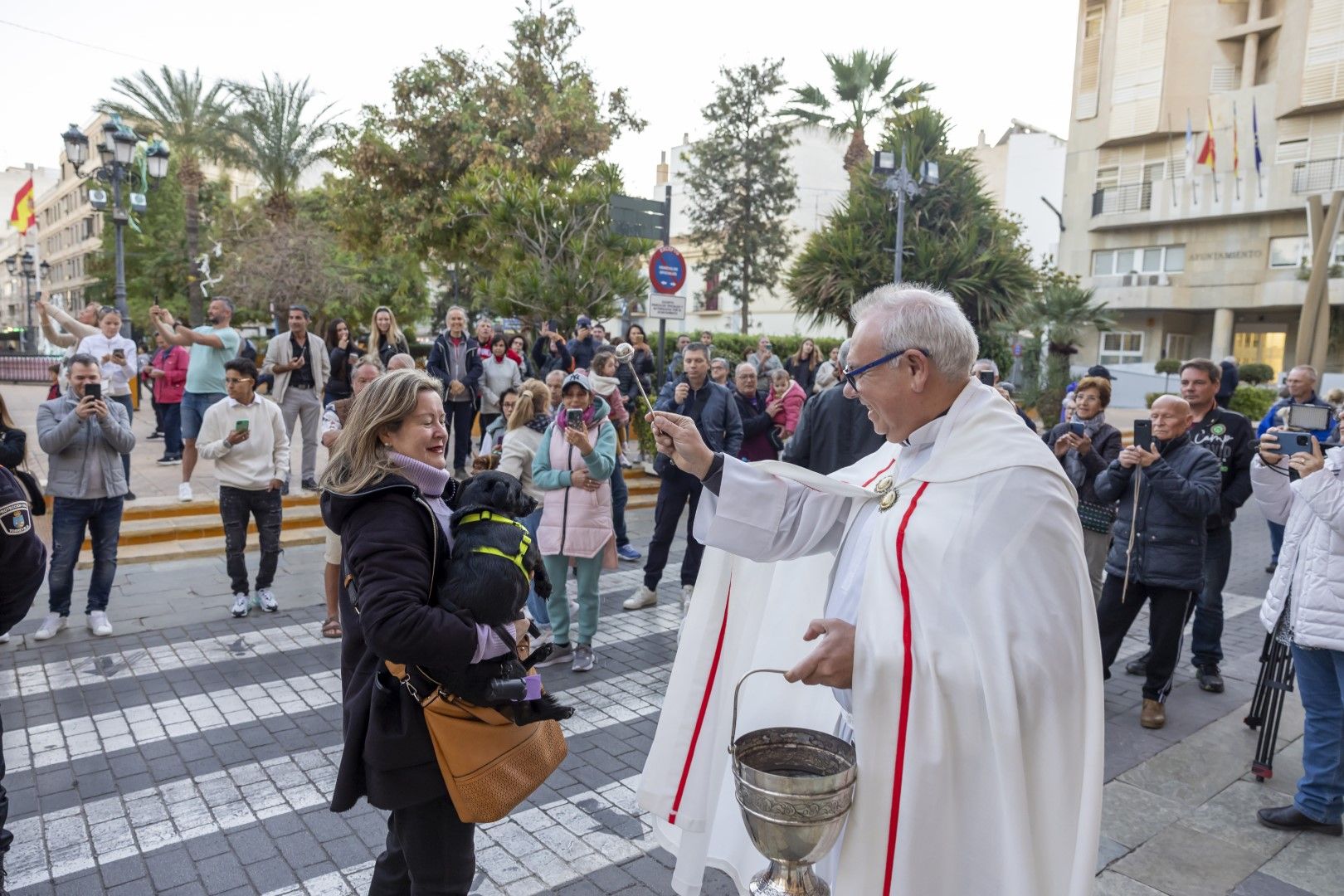 Así han recibicido la bendición perros, gatos y otra fauna doméstica el día de San Antón en Torrevieja