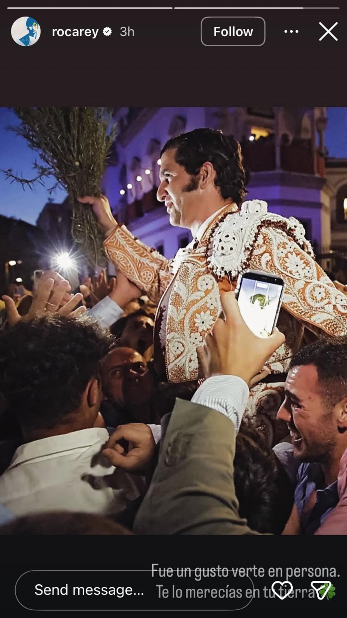 La emotiva dedicatoria de Roca Rey a Morante de la Puebla