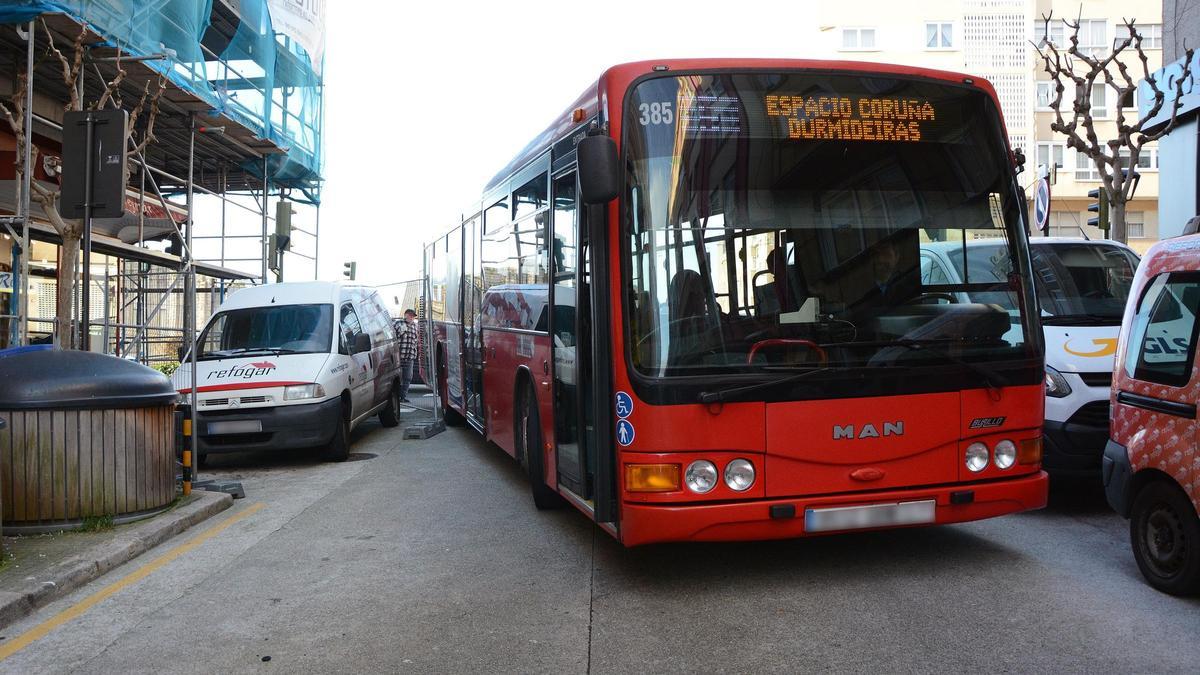 Un autobús de la Compañía de Tranvías