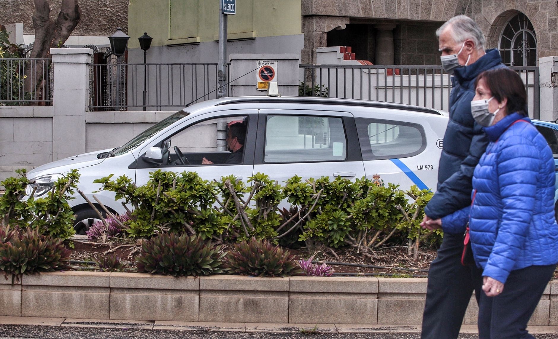 Caravana de taxis en Santa Cruz de Tenerife