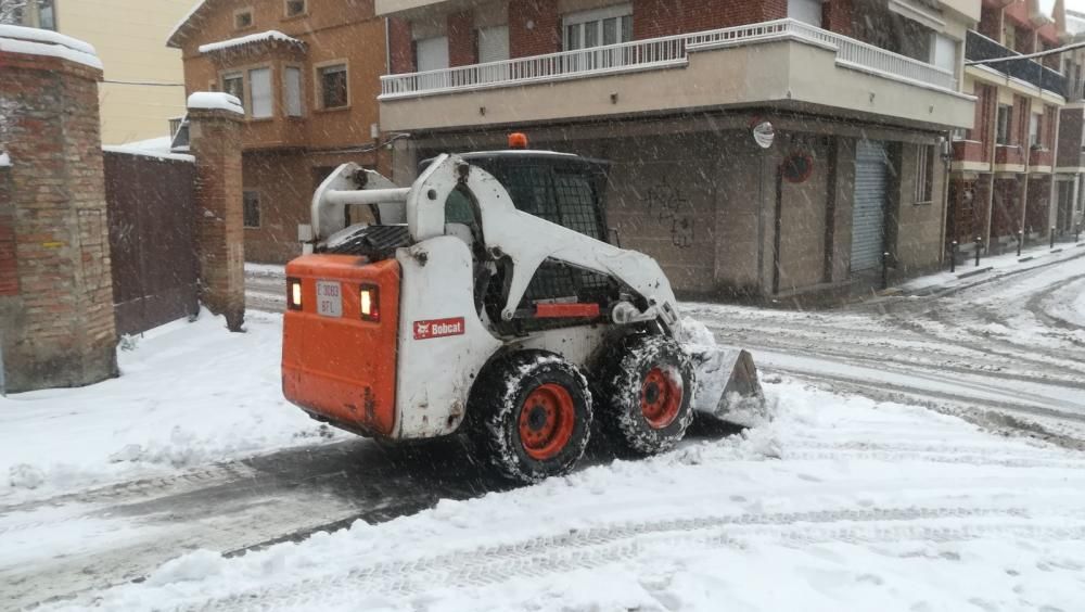 Els efectes de la nevada a Berga