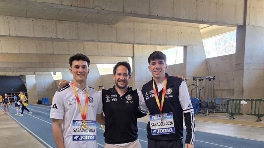 García Zurita y Jorge Hernández firman un doblete dorado histórico para el Atletismo Badajoz