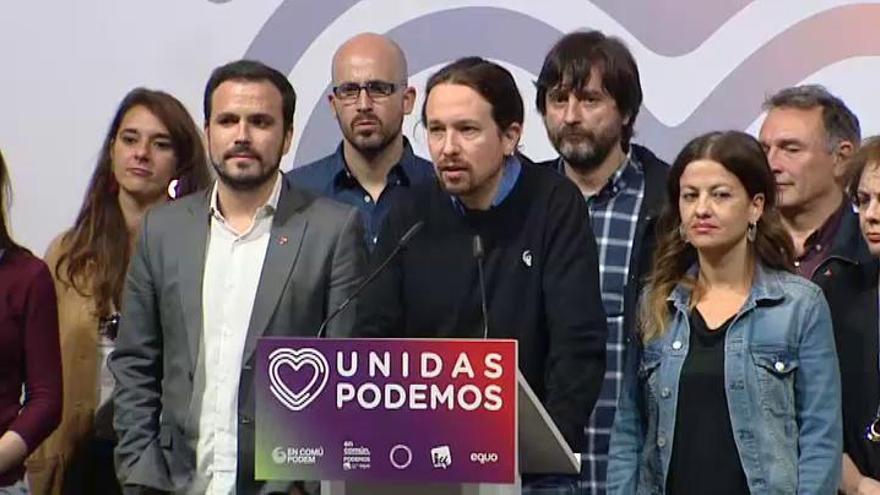 Pablo Iglesias: "Cumpliremos el mandato para que haya un gobierno de coalición de izquierdas"