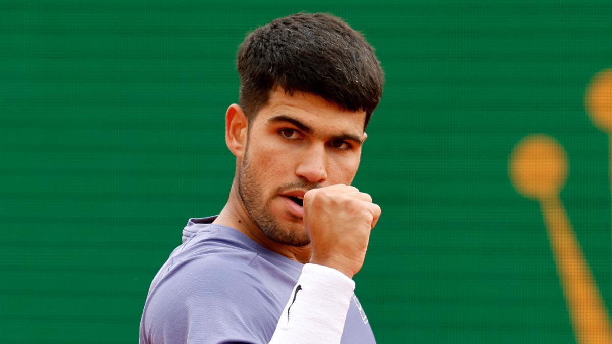 Carlos Alcaraz, durante la gira de tierra batida