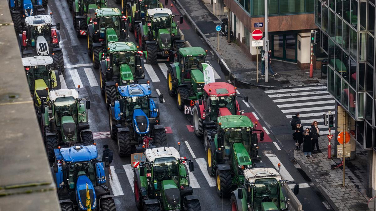 Tractores en Bruselas