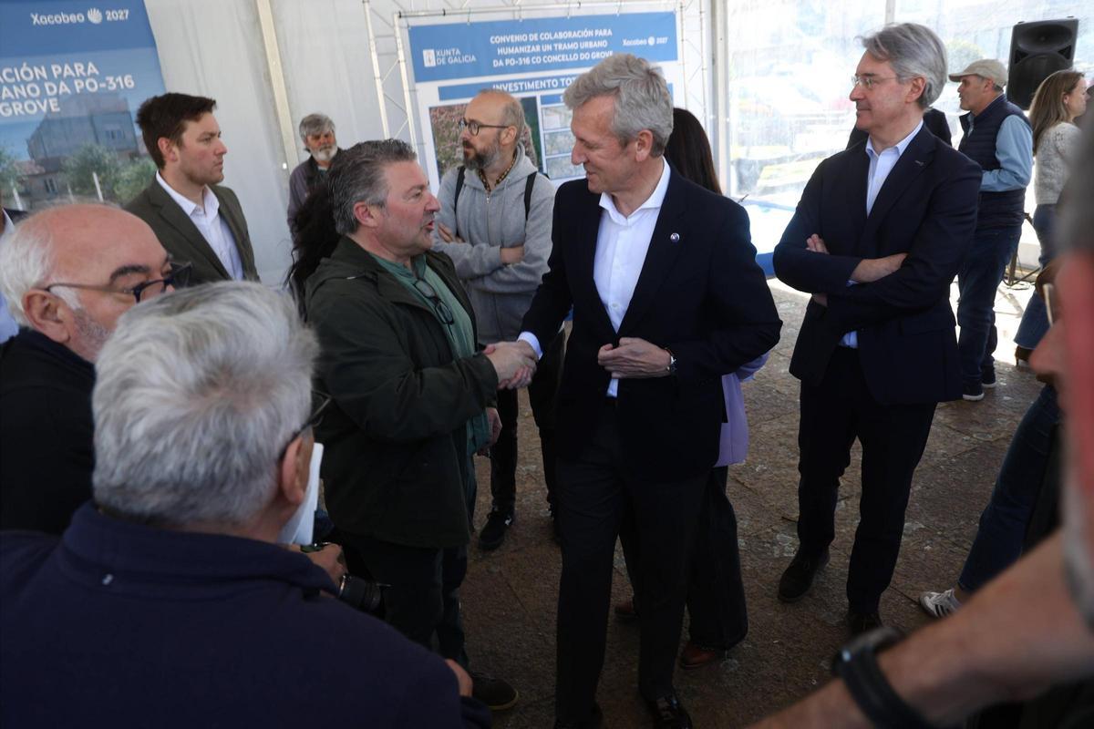 Alfonso Rueda en O Grove: una visita con mucha chicha política
