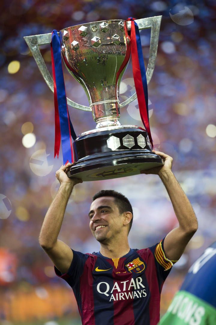 Homenaje a Xavi en el Camp Nou