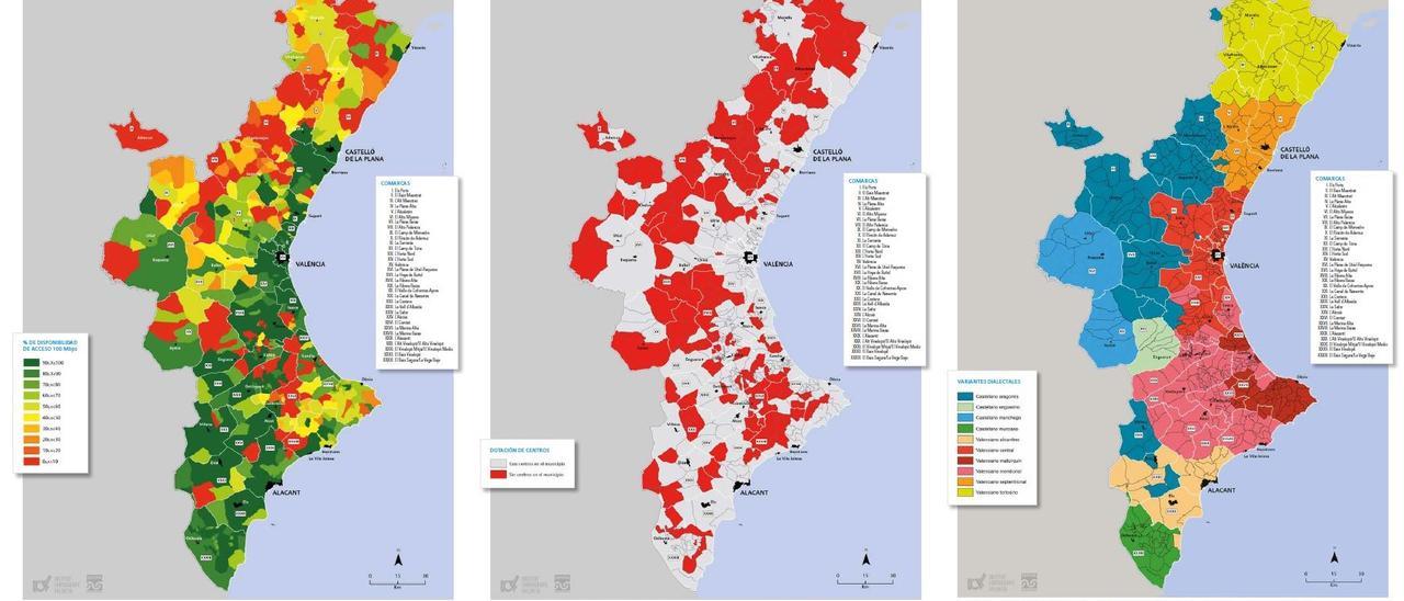 Conexión a internet en la Comunitat Valenciana además de residencias y lenguas habladas en el territorio.