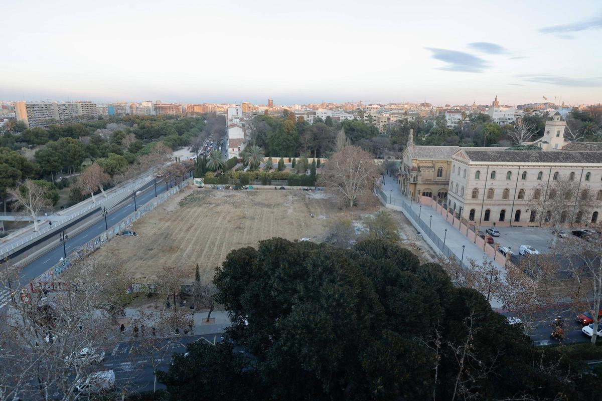 Solar de Jesuitas antes de iniciar las obras del nuevo parque.