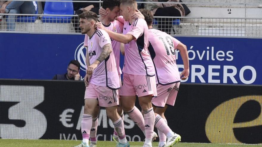 Así se fraguó el primer gol del Oviedo en Huesca: &quot;Lo había comentado con Paulino en el descanso...&quot;