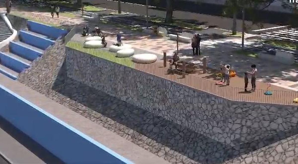 Infografía de la transformación del peatonal de la avenida de Anaga.