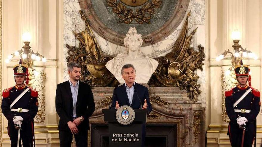 Macri, ayer, en la valoración de los resultados electorales y el anuncio de nuevas reformas. // Reuters