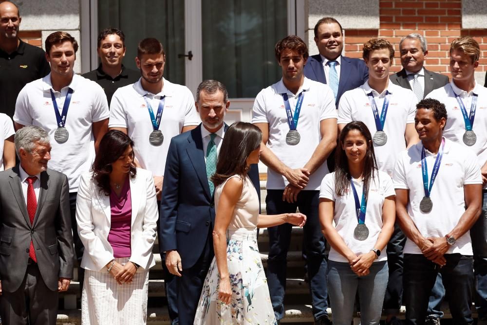 Recepción de los Reyes al waterpolo español