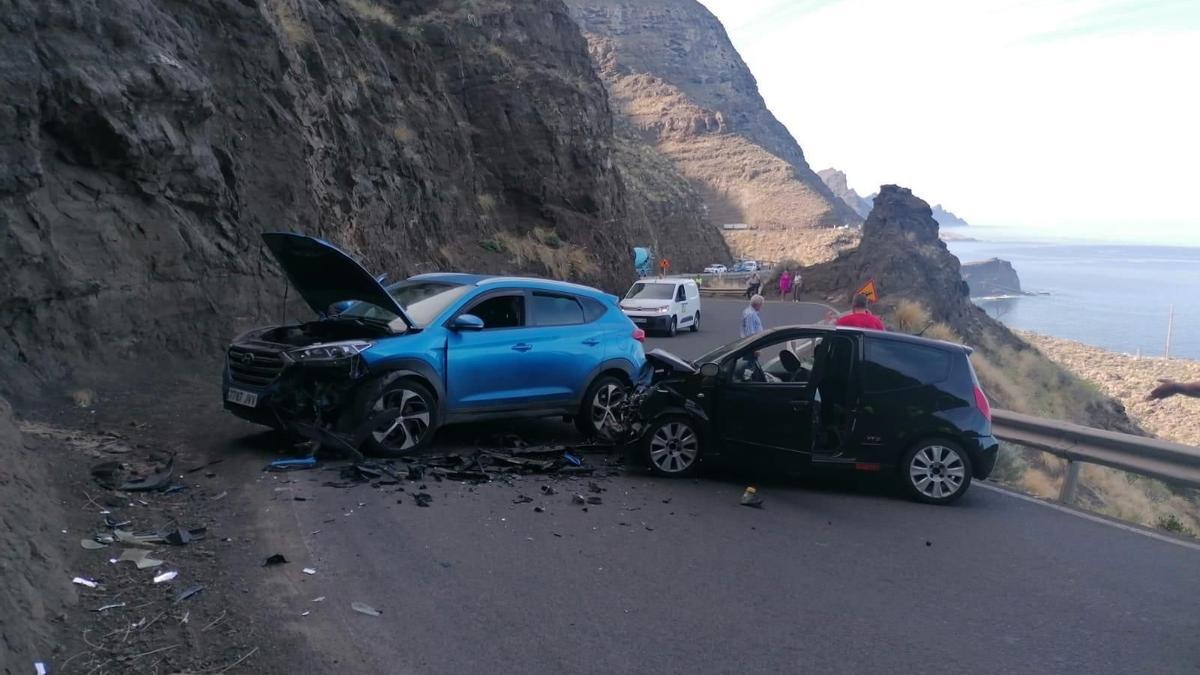 Accidente en la carretera de La Aldea.