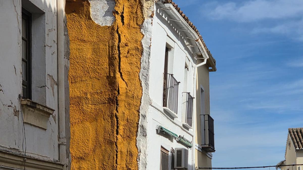 Lateral del edificio, en riesgo de derrumbe