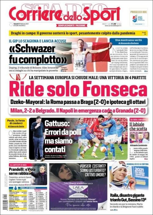 CORRIERE DELLO SPORT viernes 19 febrero 2021