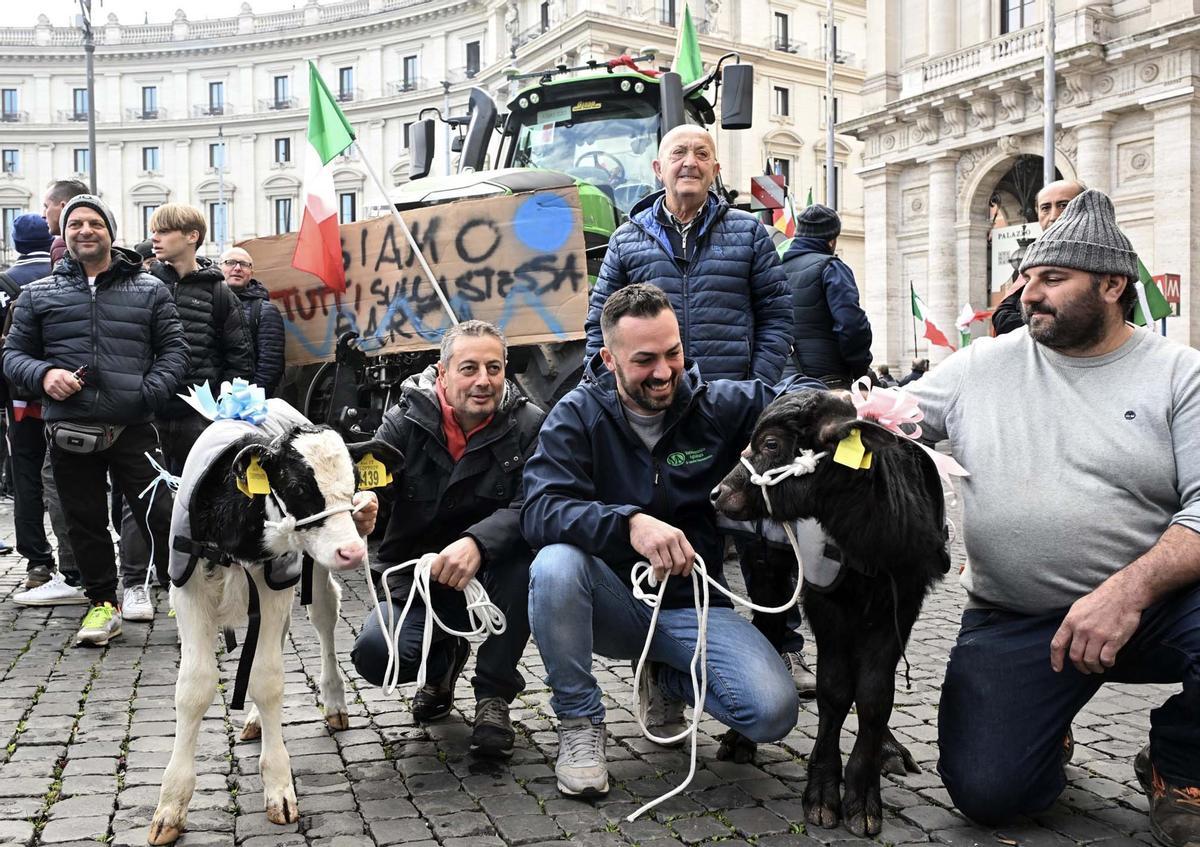 Tractorada en Europa y la India