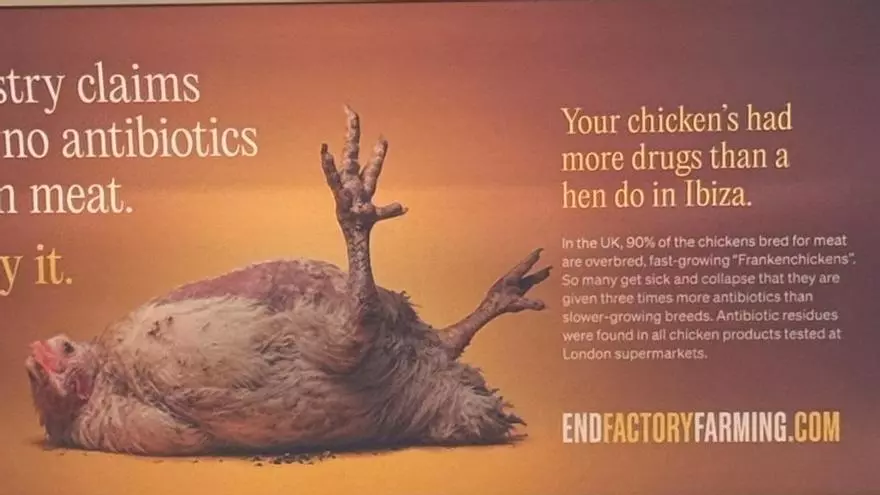 La provocadora campaña alimentaria en el metro de Londres
