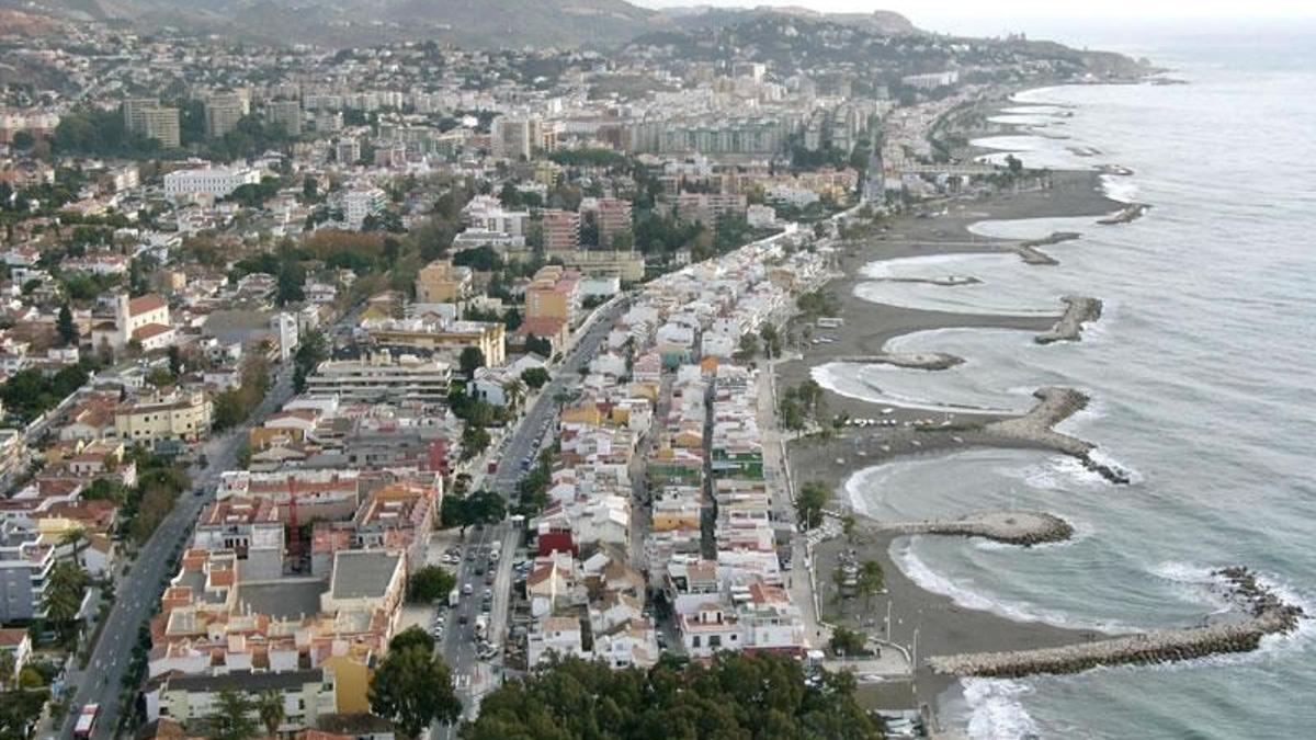 Imagen aérea de Pedregalejo.