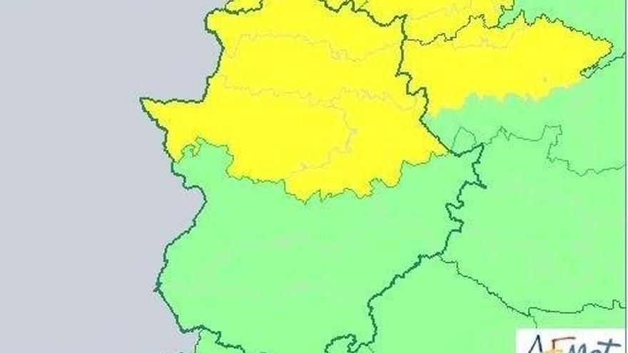 Alerta amarilla por lluvias y tormentas en la provincia de Cáceres este martes