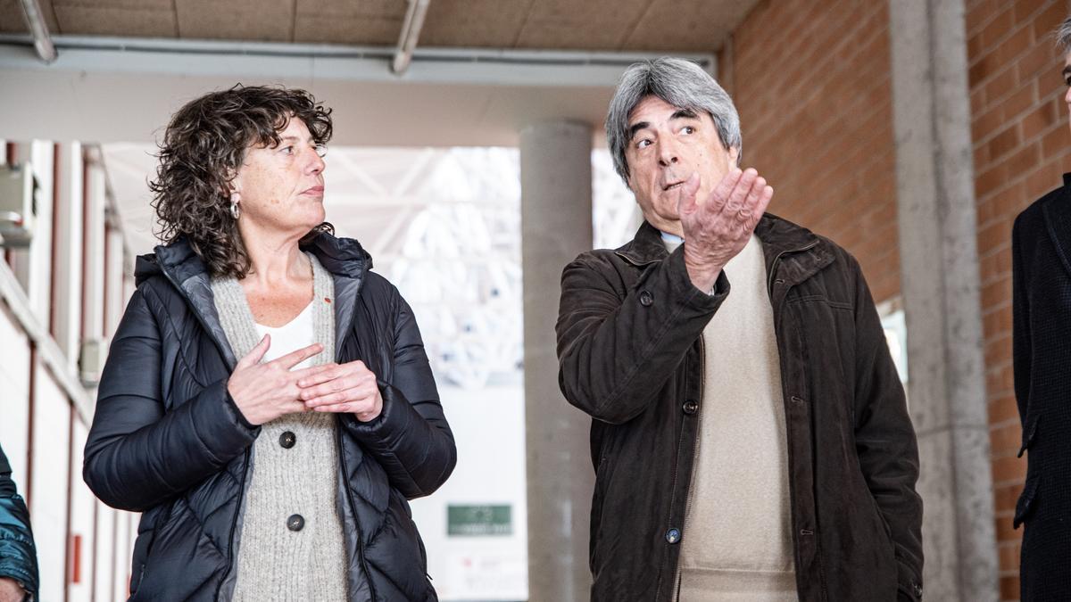 Eudald Vilaseca amb la consellera Teresa Jordà, en un visita recent al municipi